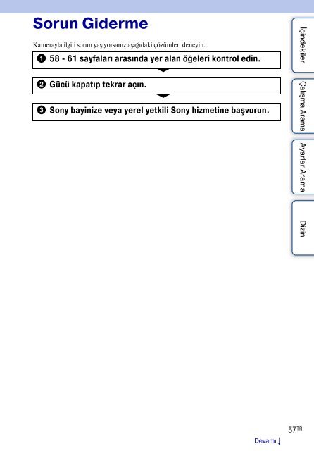 Sony HDR-AS30VD - HDR-AS30VD Guide pratique Turc