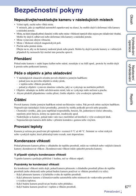 Sony HDR-AS30VD - HDR-AS30VD Guide pratique Tch&egrave;que