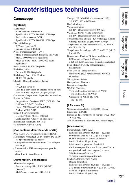 Sony HDR-AS30VD - HDR-AS30VD Guide pratique