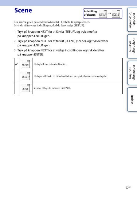 Sony HDR-AS30VD - HDR-AS30VD Guide pratique Danois