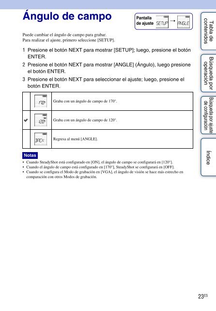 Sony HDR-AS30VD - HDR-AS30VD Guide pratique Espagnol