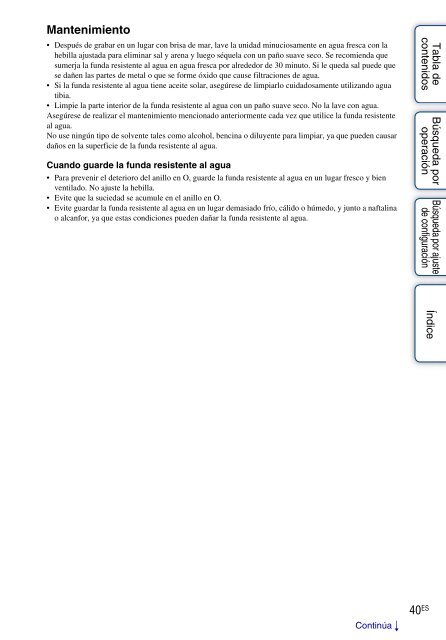 Sony HDR-AS30VD - HDR-AS30VD Guide pratique Espagnol