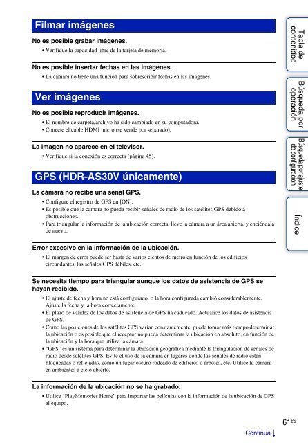 Sony HDR-AS30VD - HDR-AS30VD Guide pratique Espagnol