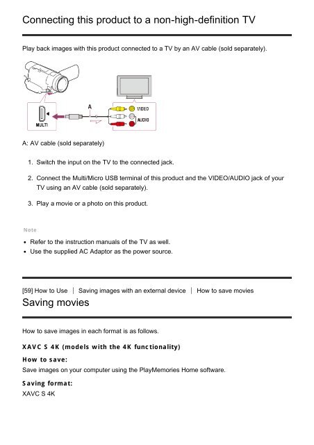 Sony HDR-CX900E - HDR-CX900E Manuel d'aide (version imprimable) Anglais