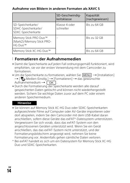 Sony HDR-CX900E - HDR-CX900E Mode d'emploi Portugais