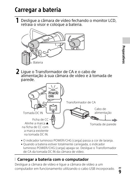 Sony HDR-CX900E - HDR-CX900E Mode d'emploi Portugais