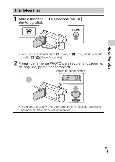 Sony HDR-CX900E - HDR-CX900E Mode d'emploi Portugais