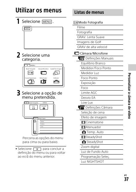 Sony HDR-CX900E - HDR-CX900E Mode d'emploi Portugais