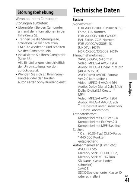 Sony HDR-CX900E - HDR-CX900E Mode d'emploi Portugais