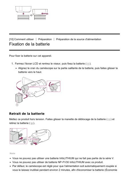 Sony HDR-CX900E - HDR-CX900E Manuel d'aide (version imprimable)