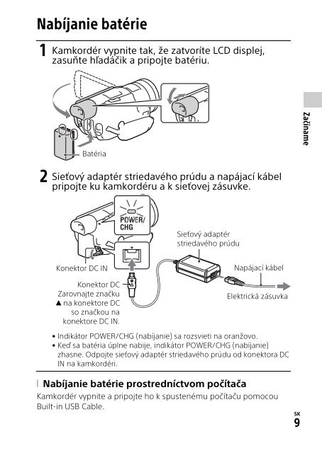 Sony HDR-CX900E - HDR-CX900E Mode d'emploi Slovaque