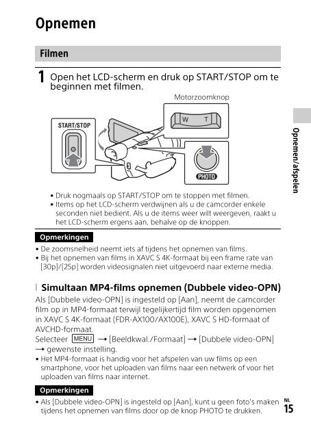 Sony HDR-CX900E - HDR-CX900E Mode d'emploi Slovaque