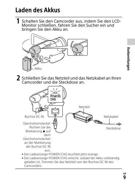 Sony HDR-CX900E - HDR-CX900E Mode d'emploi Allemand