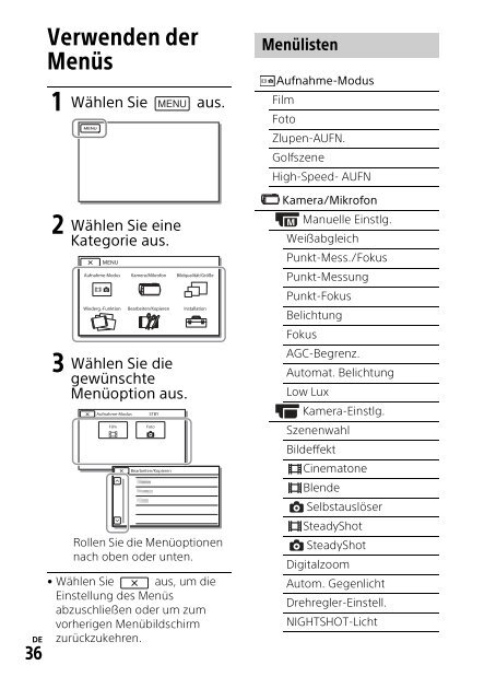 Sony HDR-CX900E - HDR-CX900E Mode d'emploi Allemand