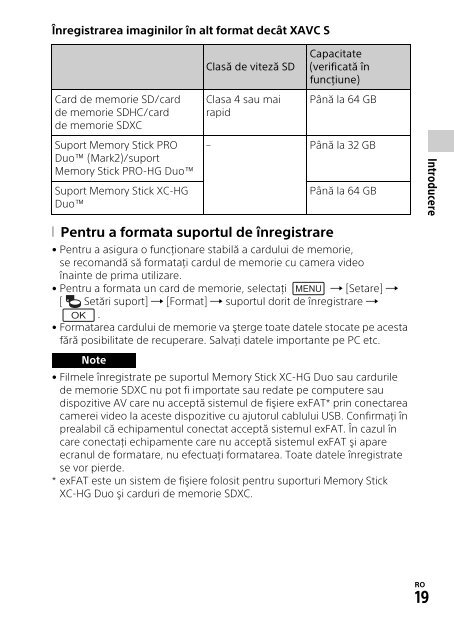 Sony HDR-CX900E - HDR-CX900E Consignes d&rsquo;utilisation Roumain