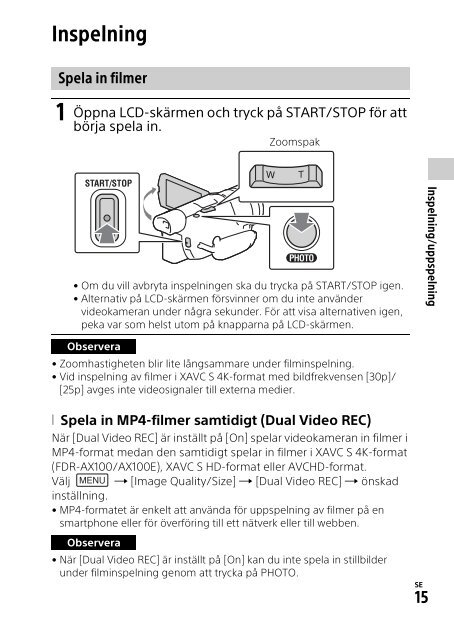 Sony HDR-CX900E - HDR-CX900E Mode d'emploi Finlandais