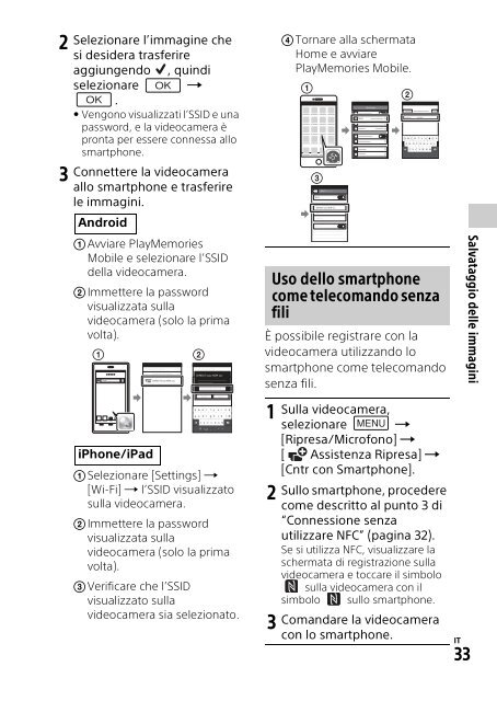 Sony HDR-CX900E - HDR-CX900E Mode d'emploi Italien