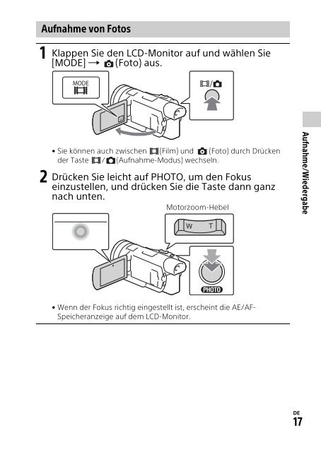 Sony HDR-CX900E - HDR-CX900E Mode d'emploi Italien