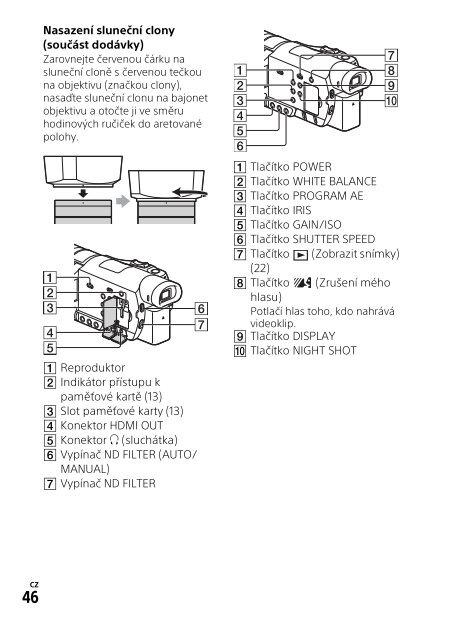 Sony HDR-CX900E - HDR-CX900E Mode d'emploi Tch&egrave;que