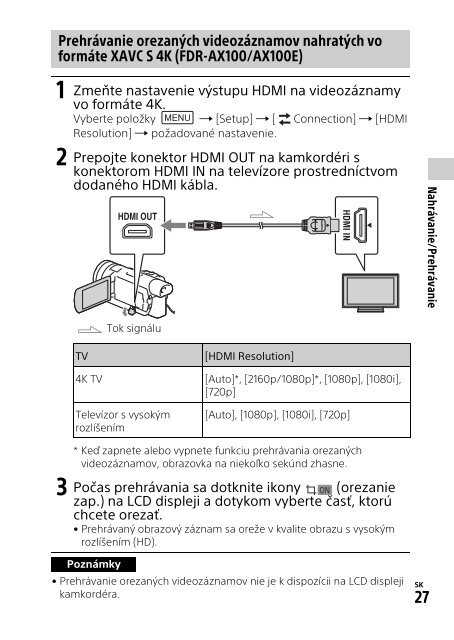 Sony HDR-CX900E - HDR-CX900E Mode d'emploi Tch&egrave;que