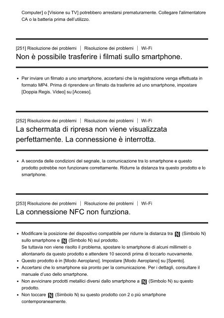 Sony HDR-CX900E - HDR-CX900E Manuel d'aide (version imprimable) Italien