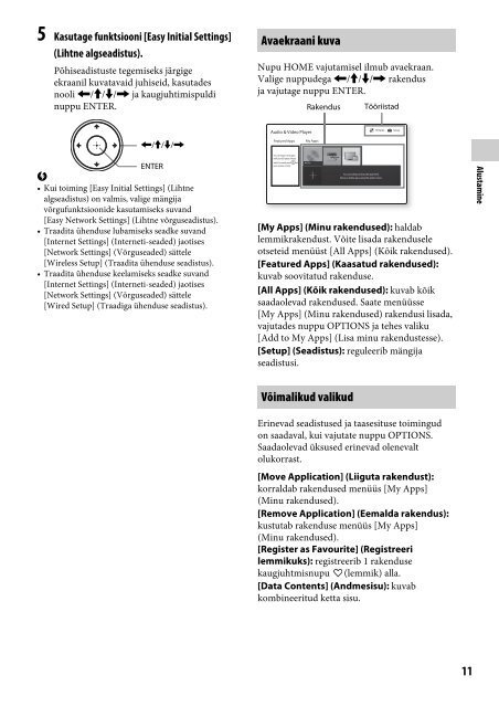 Sony UHP-H1 - UHP-H1 Consignes d&rsquo;utilisation Estonien