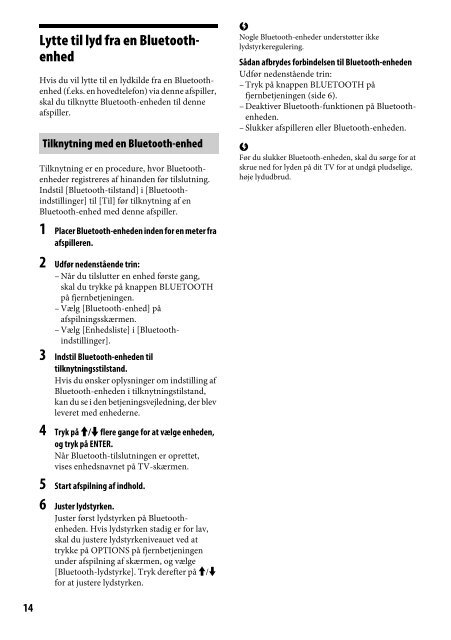 Sony UHP-H1 - UHP-H1 Consignes d&rsquo;utilisation Danois