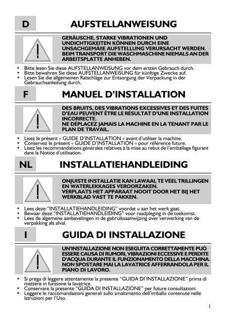 KitchenAid PWF 1726 - PWF 1726 NL (858000203010) Installazione