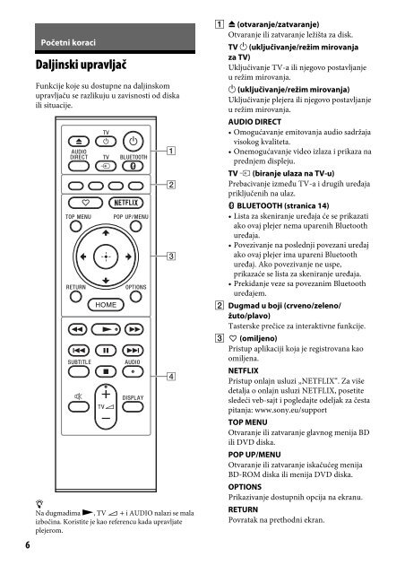 Sony UHP-H1 - UHP-H1 Consignes d&rsquo;utilisation Serbe