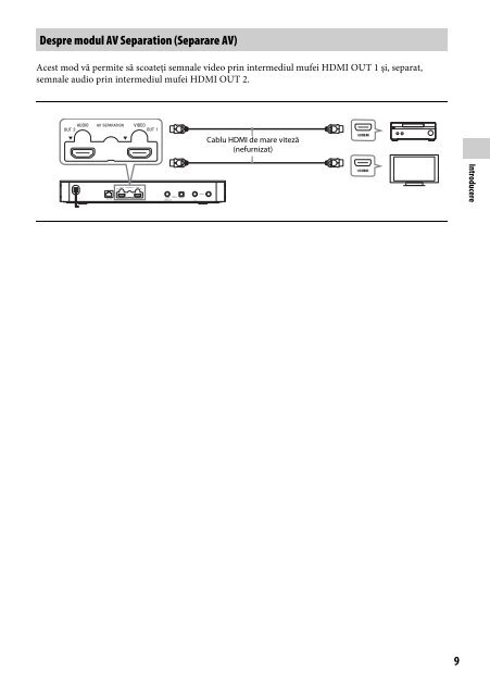 Sony UHP-H1 - UHP-H1 Consignes d&rsquo;utilisation Roumain