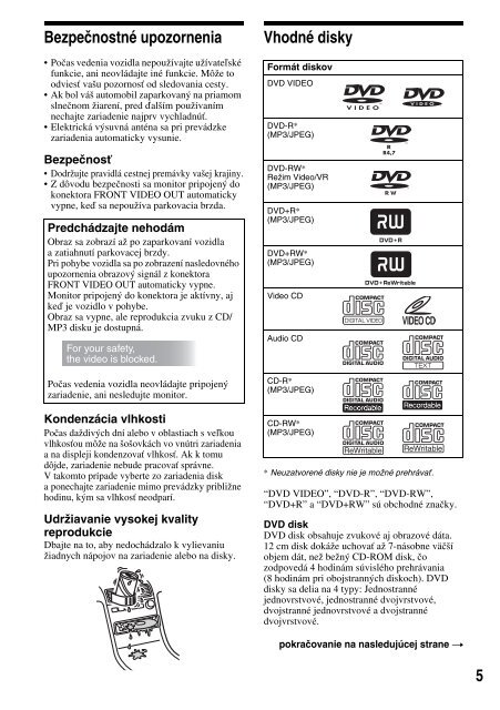 Sony MEX-R1 - MEX-R1 Consignes d&rsquo;utilisation Slovaque