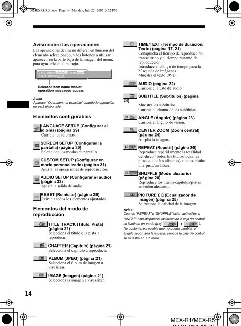 Sony MEX-R1 - MEX-R1 Mode d'emploi Espagnol