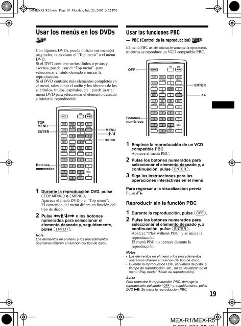 Sony MEX-R1 - MEX-R1 Mode d'emploi Espagnol