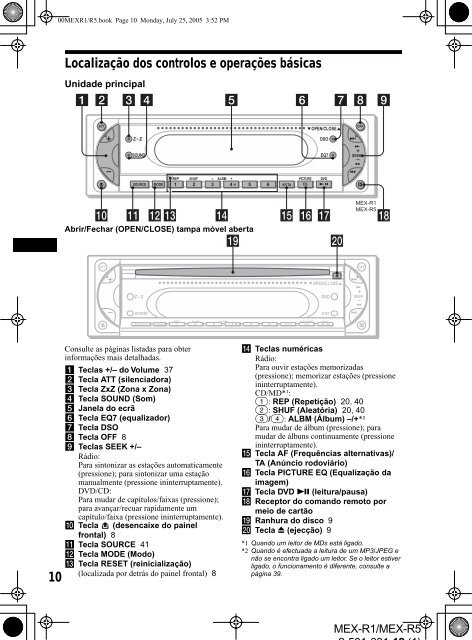 Sony MEX-R1 - MEX-R1 Mode d'emploi Espagnol