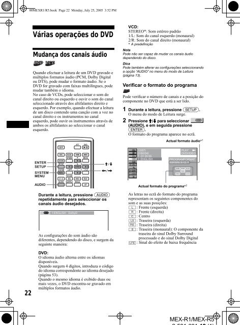 Sony MEX-R1 - MEX-R1 Mode d'emploi Espagnol