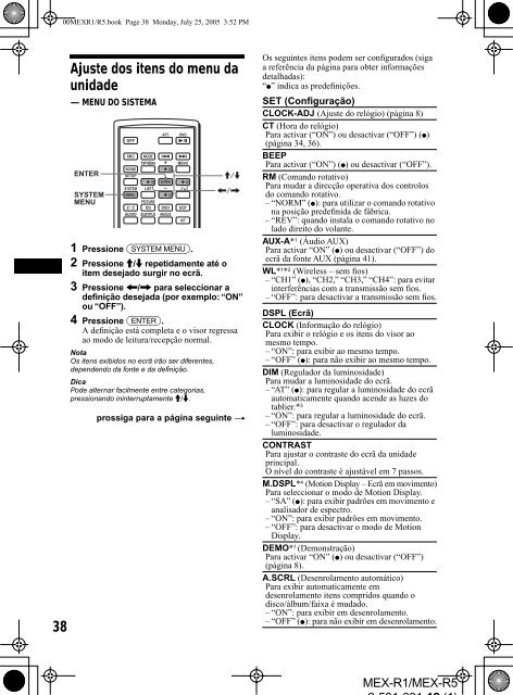 Sony MEX-R1 - MEX-R1 Mode d'emploi Espagnol