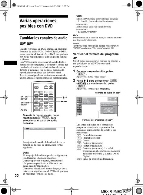 Sony MEX-R1 - MEX-R1 Mode d'emploi Grec