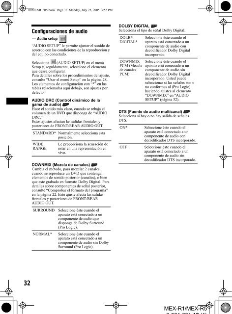 Sony MEX-R1 - MEX-R1 Mode d'emploi Grec