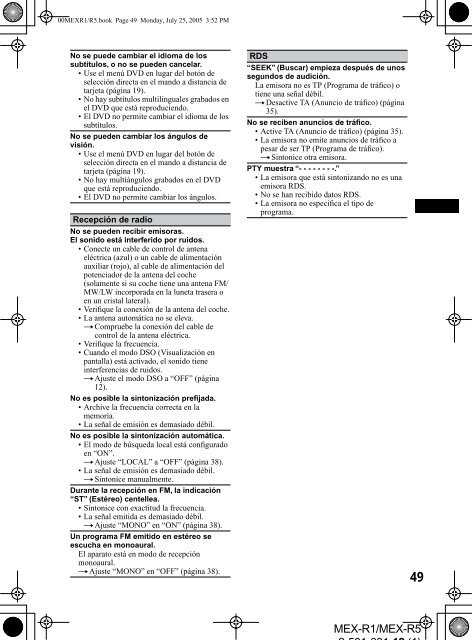 Sony MEX-R1 - MEX-R1 Mode d'emploi Grec