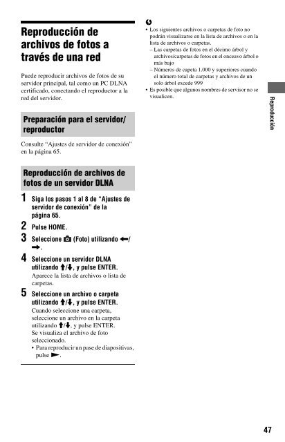 Sony BDP-S560 - BDP-S560 Consignes d&rsquo;utilisation Espagnol