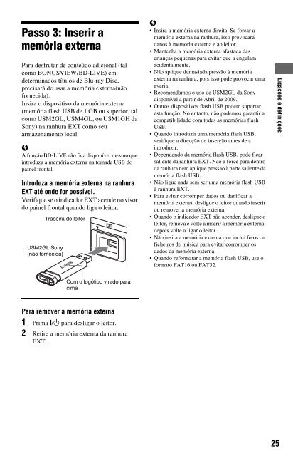 Sony BDP-S560 - BDP-S560 Consignes d&rsquo;utilisation Portugais