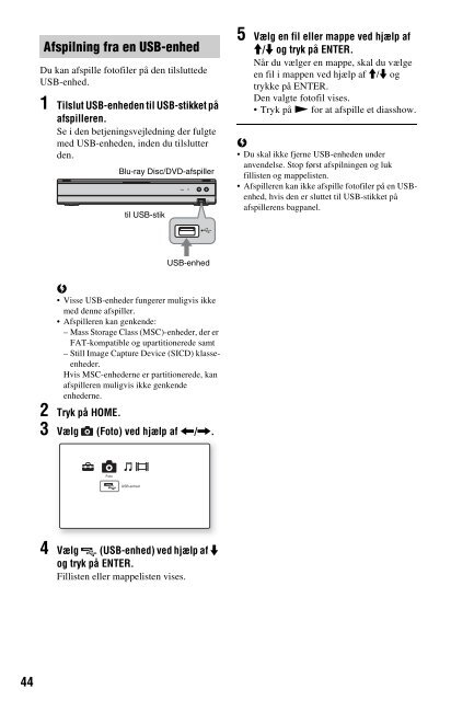 Sony BDP-S560 - BDP-S560 Consignes d&rsquo;utilisation Danois