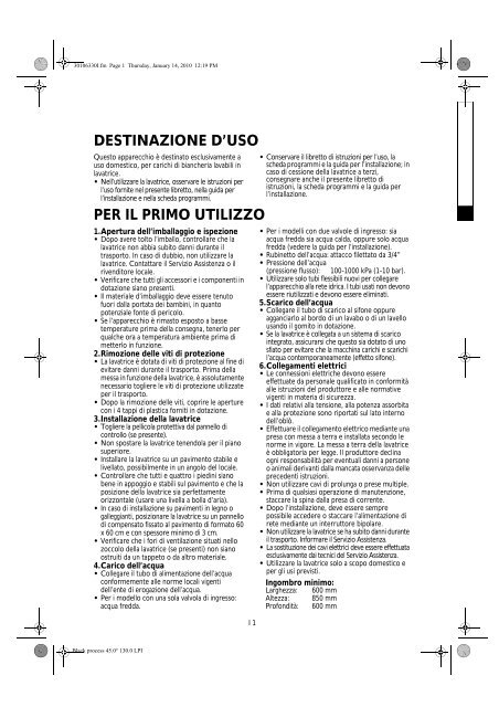 KitchenAid NEVADA 1400 - NEVADA 1400 IT (859201120000) Istruzioni per l'Uso