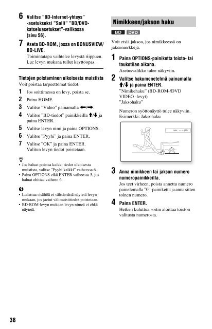 Sony BDP-S560 - BDP-S560 Consignes d&rsquo;utilisation Finlandais