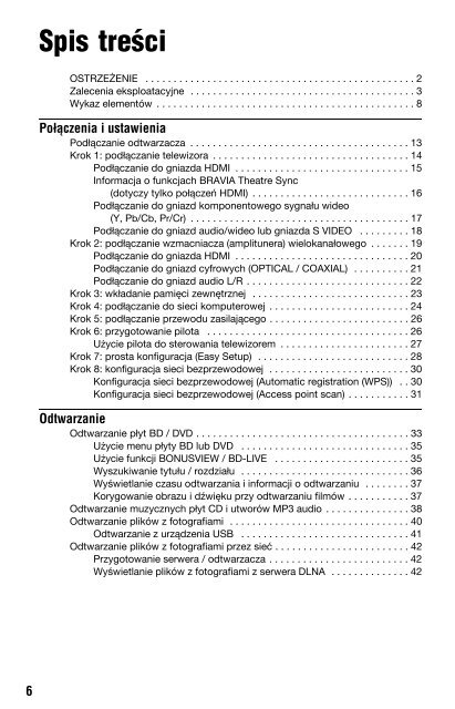 Sony BDP-S560 - BDP-S560 Mode d'emploi Polonais