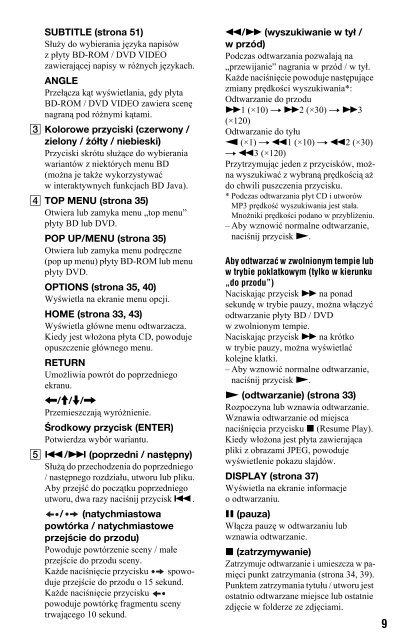 Sony BDP-S560 - BDP-S560 Mode d'emploi Polonais