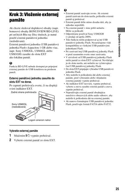 Sony BDP-S560 - BDP-S560 Consignes d&rsquo;utilisation Slovaque