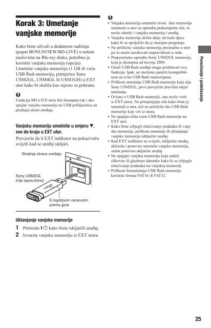 Sony BDP-S560 - BDP-S560 Mode d'emploi Croate