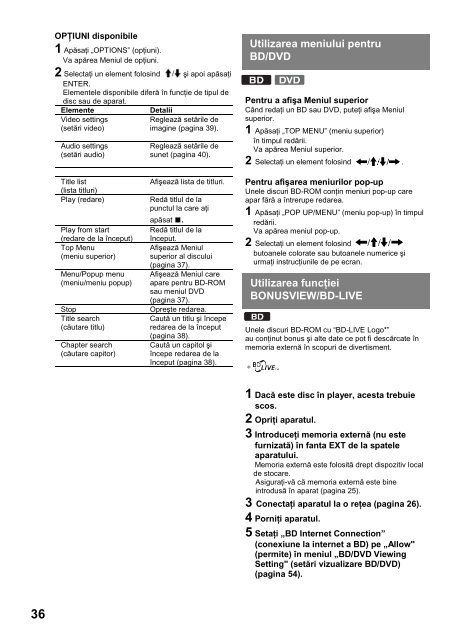 Sony BDP-S560 - BDP-S560 Mode d'emploi Roumain