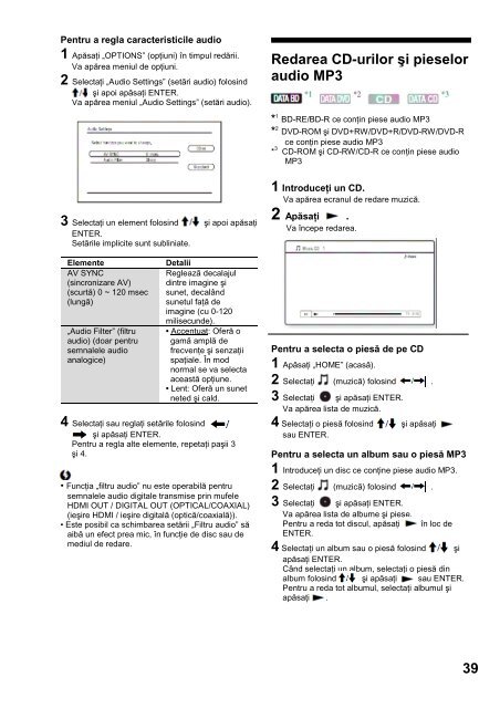 Sony BDP-S560 - BDP-S560 Mode d'emploi Roumain